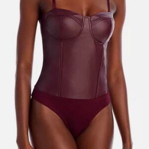 Aqua Burgundy Bodysuit